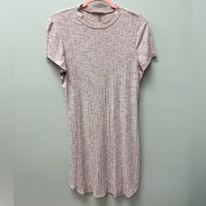 Charlotte Russe Pink Textured Tee Shirt Dress